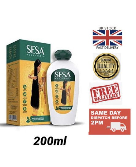 UK 200ml SESA Ayurvedic 100% Natural And Herbal Hair Oil GrowthPrevent Hair Fall